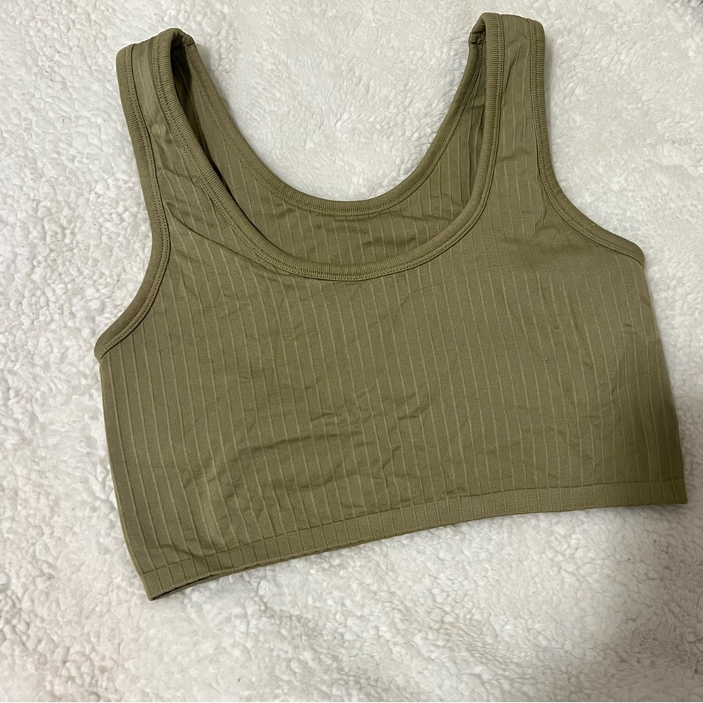Aerie Intimates and Sleep Wear/ Green Ribbed Sports Bra/ Small